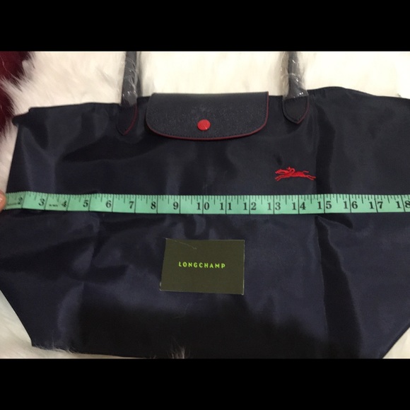 NWT. Longchamp Le Pliage CLUB Large NBLUE Tote - Picture 4 of 9